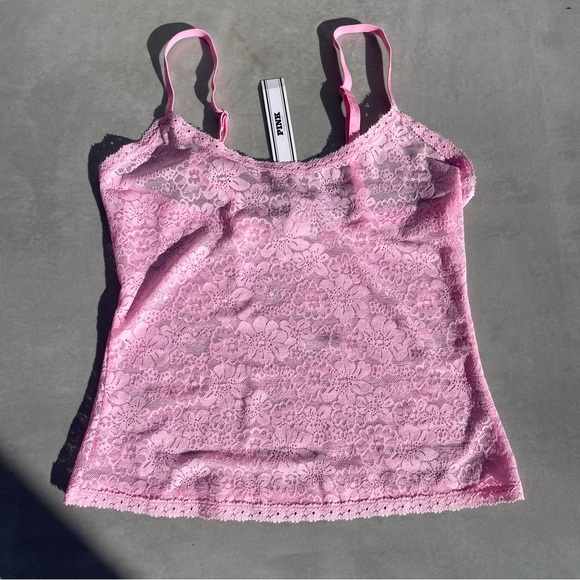 Victoria’s Secret PINK Lace Tank Top - Picture 1 of 3